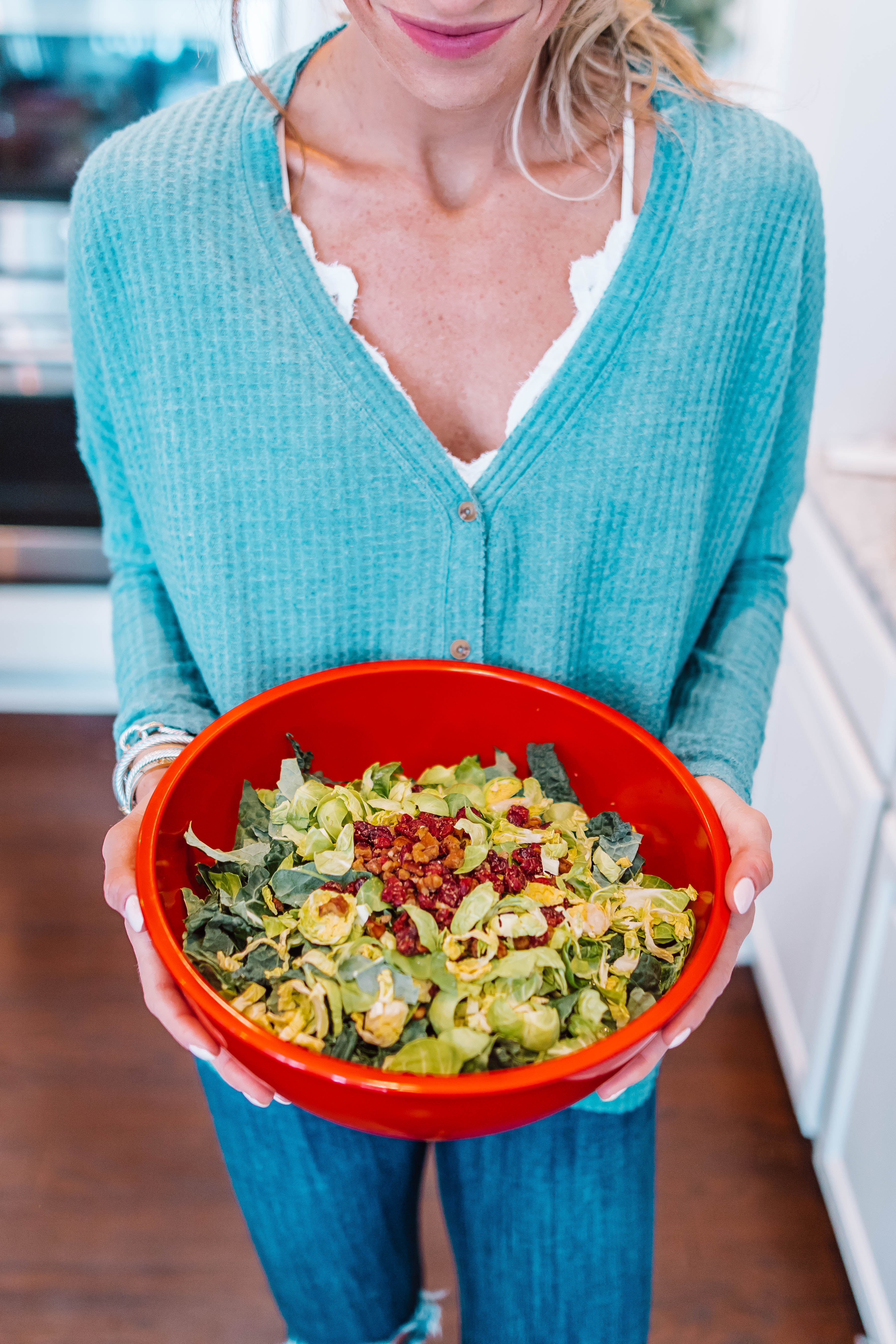 power kale and brussel sprout salad recipe